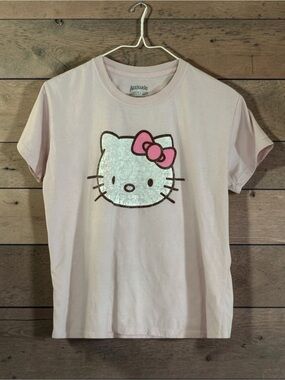 Hello Kitty Pink Crewneck Short Sleeve Tee Top